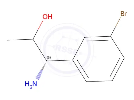 Chemical structure of (1S)-1-amino-1-(3-bromophenyl)propan-2-ol