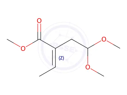 Chemical structure of methyl (Z)-2-(2,2-dimethoxyethyl)but-2-enoate