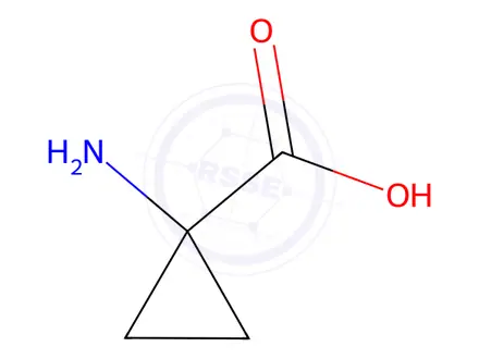 Chemical structure of 1-Aminocyclopropanecarboxylic acid