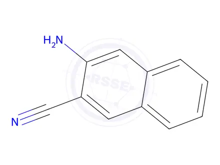 Chemical structure of 3-aminonaphthalene-2-carbonitrile