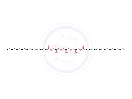 Chemical structure of distearic acid, diester with hexaglycerol