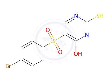 Chemical structure of 5-((4-Bromophenyl)sulfonyl)-2-mercaptopyrimidin-4-ol