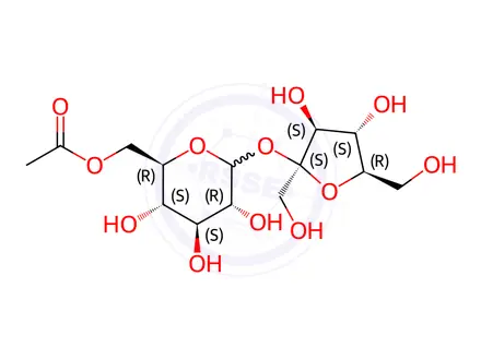 Chemical structure of Sucrose 6'-Acetate
