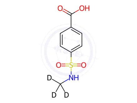 Chemical structure of 4-(N-(Methyl-d3)sulfamoyl)benzoic acid