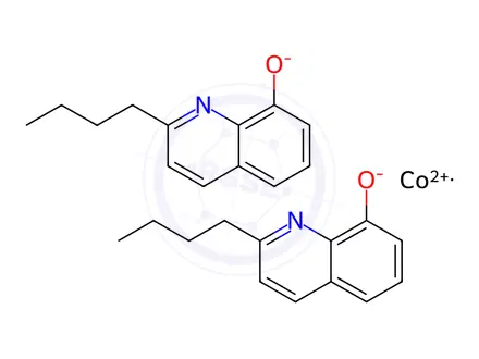 Chemical structure of Cobalt(II)bis(2-butylquinoline-8-olate)