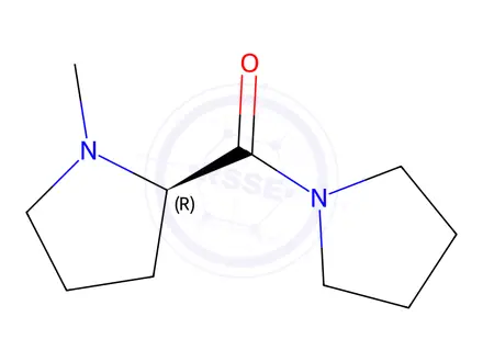 Chemical structure of Pyrrolidine, 1-[[(2R)-1-methyl-2-pyrrolidinyl]carbonyl]-(9CI)