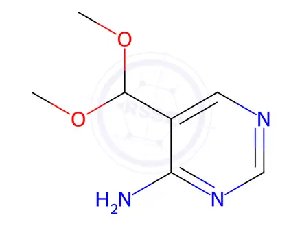 Chemical structure of 5-(Dimethoxymethyl)pyrimidin-4-amine