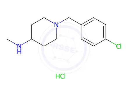 Chemical structure of 1-(4-Chlorobenzyl)-N-methylpiperidin-4-amine hydrochloride