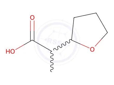 Chemical structure of 2-(Oxolan-2-yl)propanoic acid