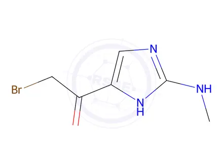 Chemical structure of 2-Bromo-1-(2-(methylamino)-1H-imidazol-4-yl)ethanone