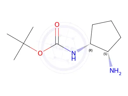 Chemical structure of (1R,2S)-2-Amino-1-(N-boc-amino)cyclopentane