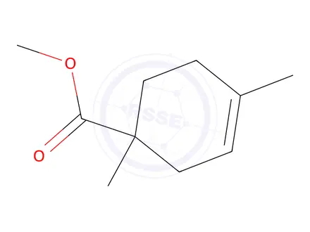 Chemical structure of methyl (±)-1,4-dimethylcyclohexene-1-carboxylate