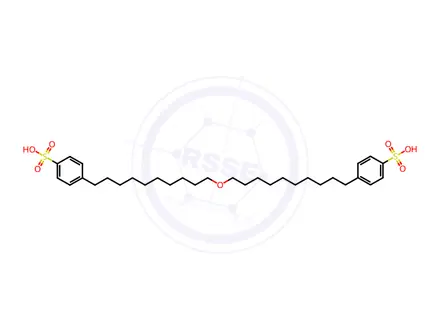 Chemical structure of 4,4'-oxybis[decylbenzenesulphonic] acid