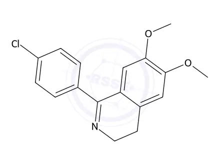 Chemical structure of 1-(4-Chlorophenyl)-6,7-dimethoxy-3,4-dihydroisoquinoline