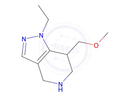 Chemical structure of 1-Ethyl-7-(methoxymethyl)-4,5,6,7-tetrahydro-1H-pyrazolo[4,3-c]pyridine
