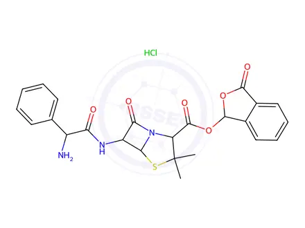Chemical structure of Talampicillin hydrochloride CRS