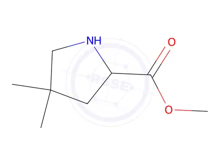 Chemical structure of Proline, 4,4-dimethyl-, methyl ester (9CI)
