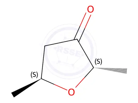 Chemical structure of trans-dimethyl-2,5-dihydrofuran-3(2H)-one