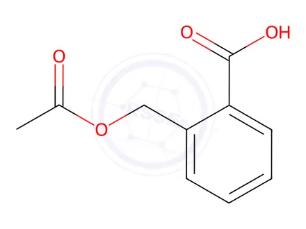 Chemical structure of 2-(acetoxymethyl)benzoic acid