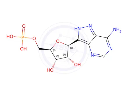 Chemical structure of formycin 5'-phosphate