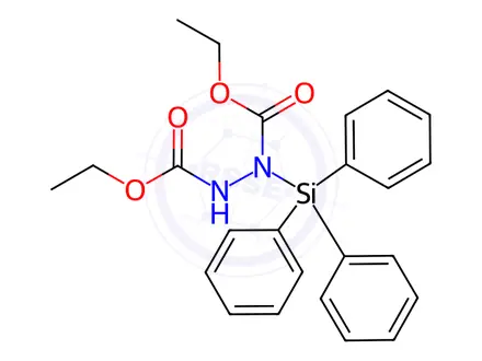 Chemical structure of 1-(Triphenylsilyl)-1,2-hydrazinedicarboxylic acid diethyl ester