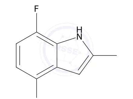 Chemical structure of 4-Bromo-7-fluoro-2-methyl-1H-indole