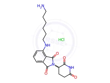 Chemical structure of Pomalidomide-C6-NH2?hydrochloride