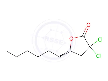 Chemical structure of 3,3-dichloro-5-hexyldihydrofuran-2(3H)-one