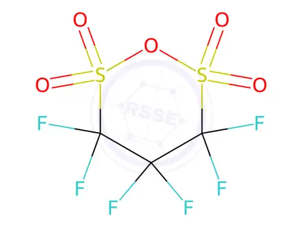 Chemical structure of 1,2,6-Oxadithiane, 3,3,4,4,5,5-hexafluoro-, 2,2,6,6-tetraoxide