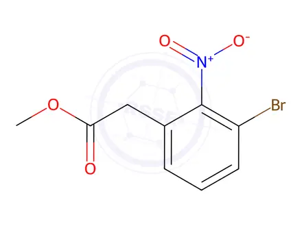 Chemical structure of methyl 2-(3-bromo-2-nitrophenyl)acetate