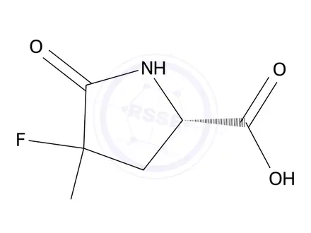 Chemical structure of (S)-4,4-difluoro-5-oxopyrrolidine-2-carboxylic acid