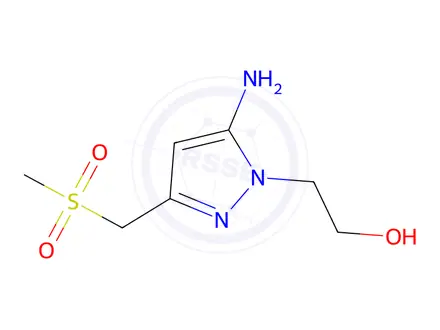 Chemical structure of 2-(5-Amino-3-((methylsulfonyl)methyl)-1h-pyrazol-1-yl)ethan-1-ol