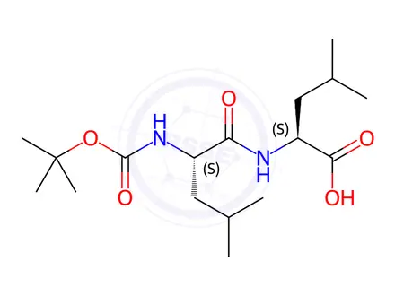 Chemical structure of Boc-Leu-Leu-OH