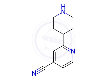 Chemical structure of 2-(Piperidin-4-yl)isonicotinonitrile