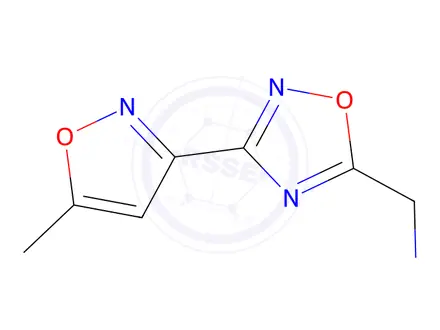 Chemical structure of (3-(5-Methylisoxazol-3-yl)-1,2,4-oxadiazol-5-yl)methanamine