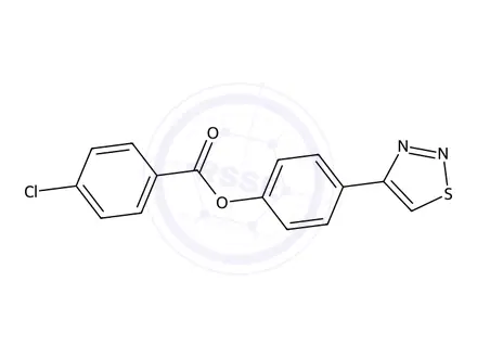 Chemical structure of 4-(1,2,3-Thiadiazol-4-yl)phenyl 4-chlorobenzoate