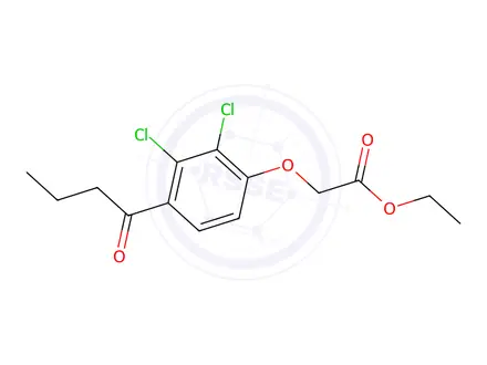 Chemical structure of Ethyl(4-butyry-2,3-dichloro)phenoxyacetate