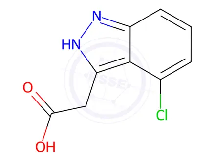 Chemical structure of 2-(4-CHLORO-1H-INDAZOL-3-YL)ACETIC ACID