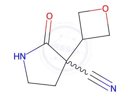 Chemical structure of 3-(Oxetan-3-yl)-2-oxo-pyrrolidine-3-carbonitrile