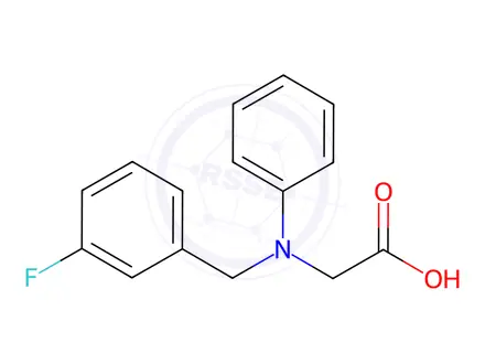 Chemical structure of N-Benzyl-3-fluoro-DL-phenylglycine