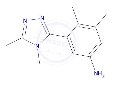 Chemical structure of 3-(4,5-Dimethyl-4h-1,2,4-triazol-3-yl)-4,5-dimethylaniline