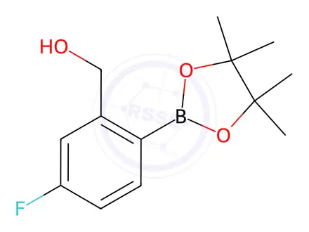 Chemical structure of (5-Fluoro-2-(4,4,5,5-tetramethyl-1,3,2-dioxaborolan-2-yl)phenyl)methanol