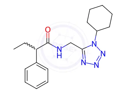 Chemical structure of N-((1-Cyclohexyl-1H-tetrazol-5-yl)methyl)-2-phenylbutanamide
