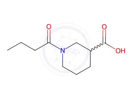 Chemical structure of 1-Butanoylpiperidine-3-carboxylic acid