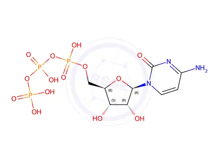 Chemical structure of Cytidine-5'-triphosphoric Acid Disodium Salt