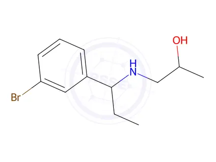 Chemical structure of 1-((1-(3-Bromophenyl)propyl)amino)propan-2-ol