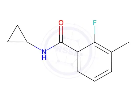 Chemical structure of N-cyclopropyl-2-fluoro-3-methylbenzamide