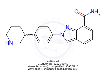 Chemical structure of rac-Niraparib