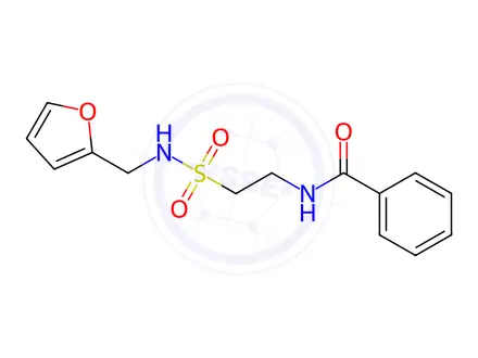 Chemical structure of N-(2-(N-(Furan-2-ylmethyl)sulfamoyl)ethyl)benzamide