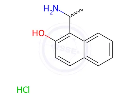 Chemical structure of 1-(1-Aminoethyl)naphthalen-2-ol hydrochloride